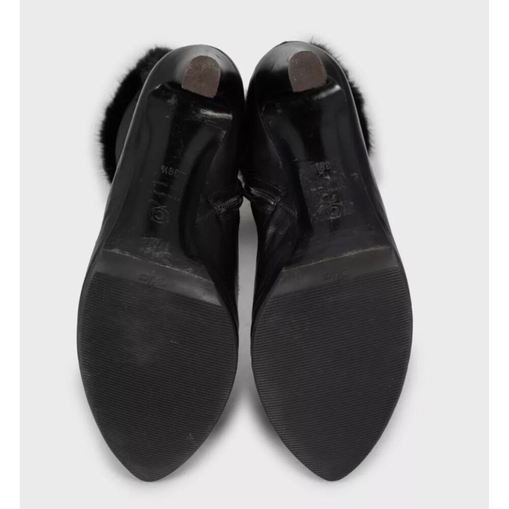 Alexander McQueen Black Suede Fur Trim Boots - EU 39.5 - Picture 5 of 5